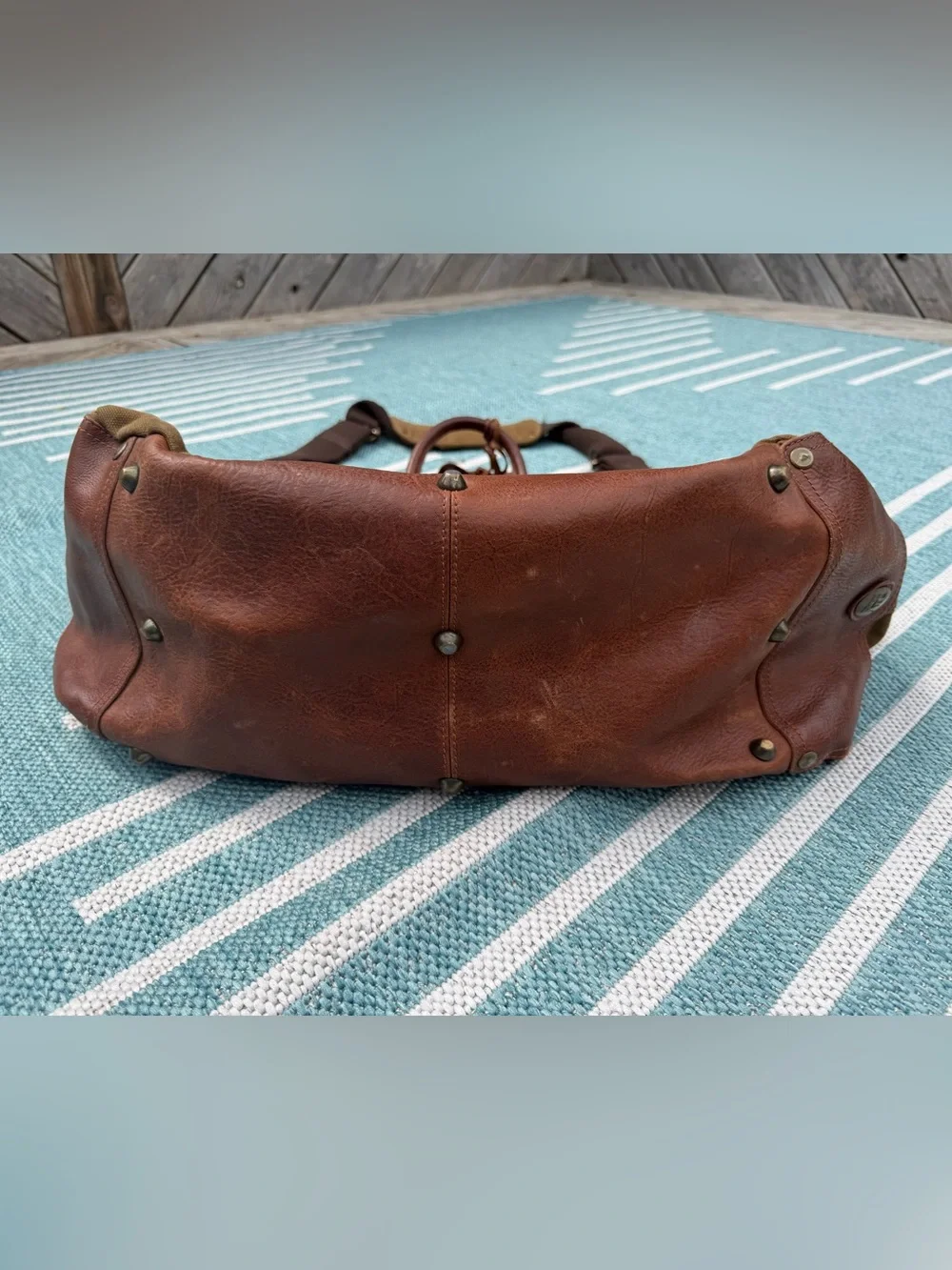Will’s leather goods duffle Canvas and Leather Travel Tote Bag